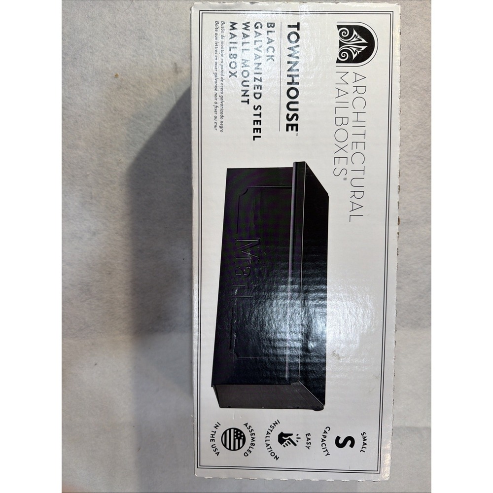 TOWNHOUSE GALVANIZED STEEL WAS MOUNT MAILBOX ~ NEW Box Never Open